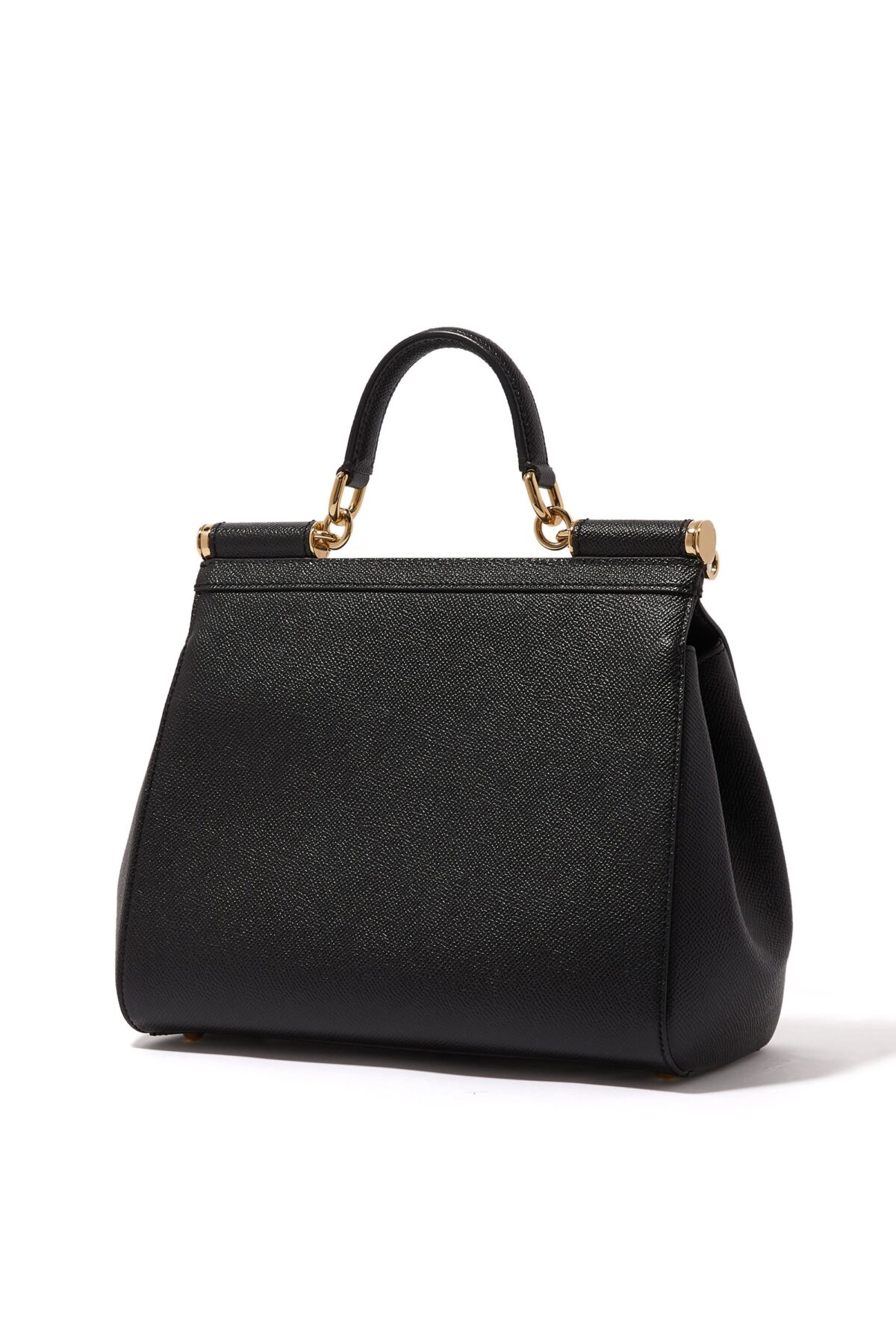 Dolce & Gabbana Dauphine Miss Sicily bag in textured leather with leopard lining