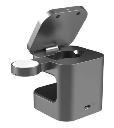 EQ 3-in-1 Qi2 Magnetic Wireless Charging Station Dark Grey 15W MPP