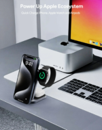 Aukey AU-LC-MC312-GY 3-in-1 Magnetic Wireless Charging Station Grey