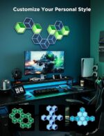 Govee Glide Hexagon Light Panels Ultra RGBIC smart wall lighting setup