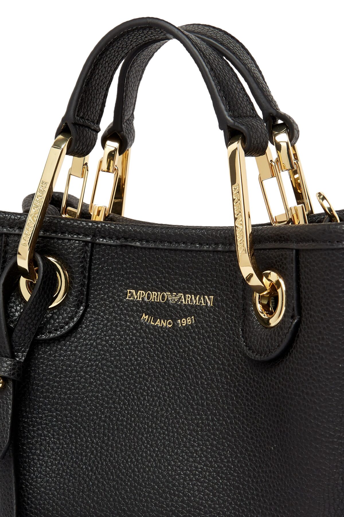 Small Emporio Armani MyEA Shopper bag in synthetic leather with top handles.
