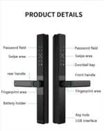 Smart Lock DQ002 with two-way security handle and illuminated keypad