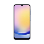 Official Samsung Galaxy A25 5G Clear Case on phone showing transparent back