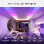 Nanoleaf Skylight smart ceiling panels showing a blue sky effect