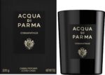 Acqua di Parma Osmanthus candle in a luxury black glass jar with gold lettering.