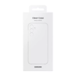Official Samsung Galaxy A25 5G Clear Case on phone showing transparent back