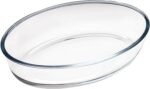 Two Chefline transparent glass loaf tins for baking bread and cakes.