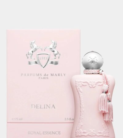 The iconic pink bottle of Parfums de Marly Delina Eau de Parfum with tassel