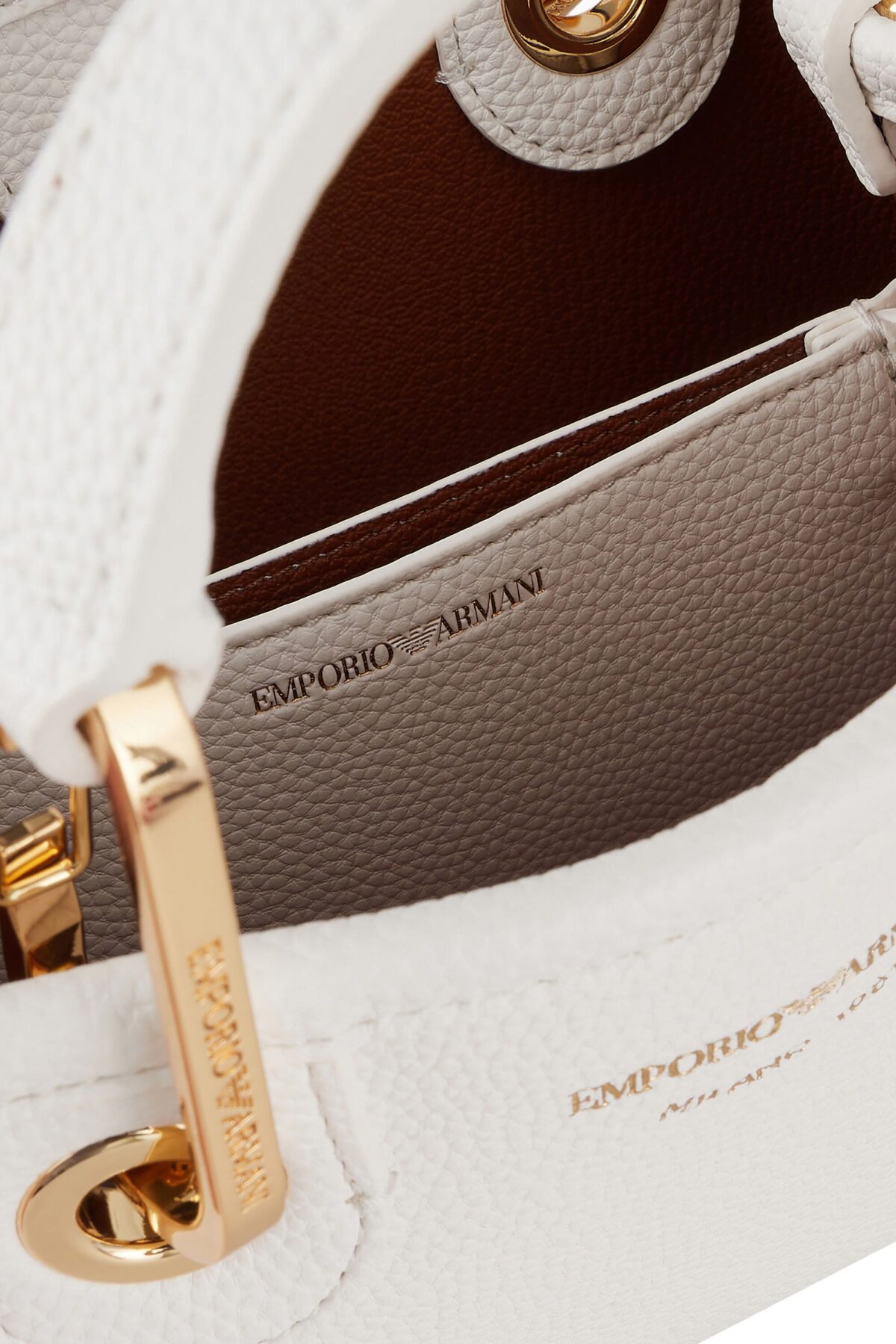 Small Emporio Armani MyEA Shopper bag in synthetic leather with top handles.