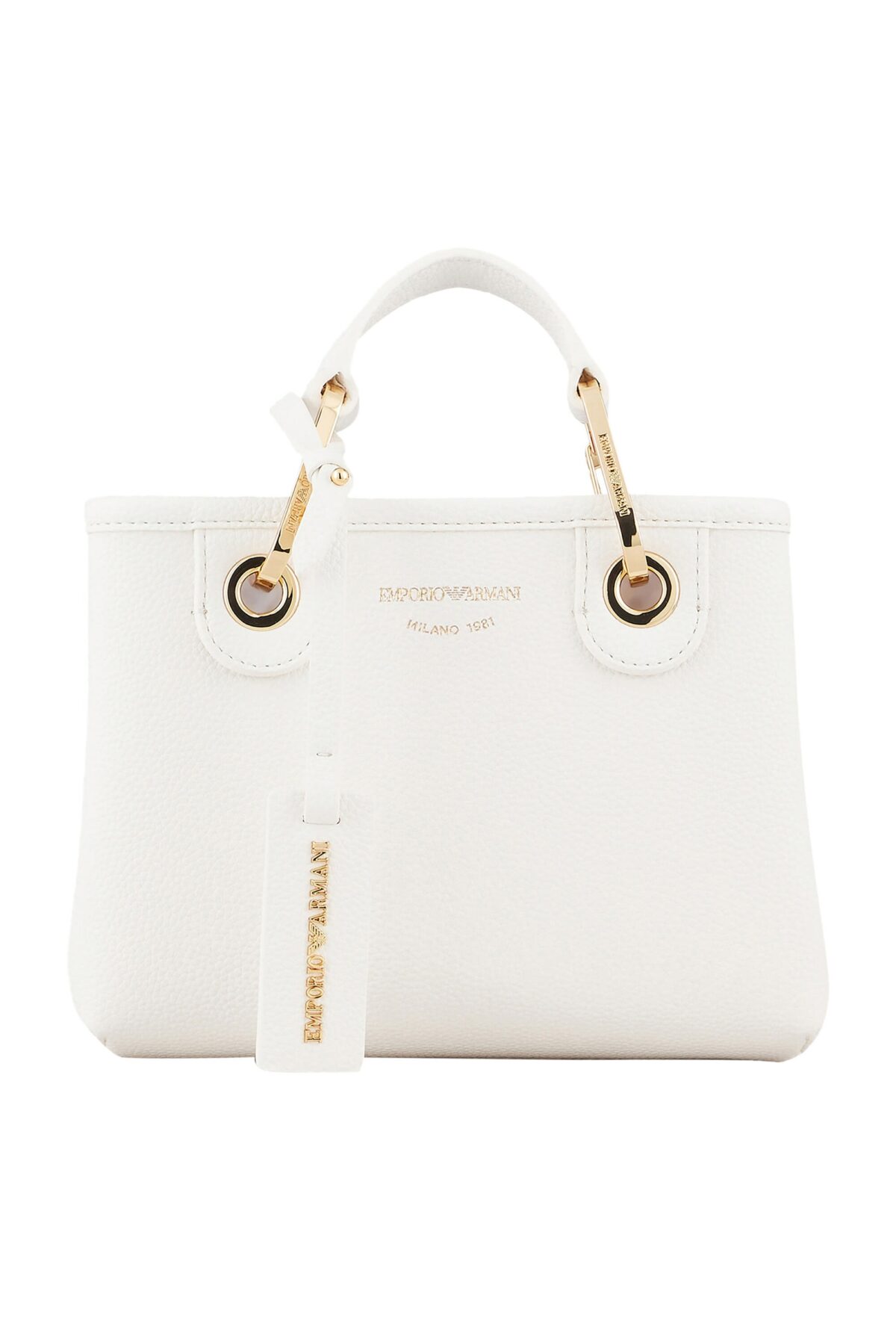 Small Emporio Armani MyEA Shopper bag in synthetic leather with top handles.