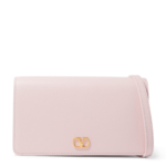 Valentino Garavani VLogo Signature Leather Strap Wallet with Gold Hardware