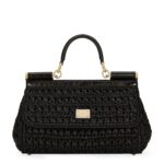 Front view of the Dolce & Gabbana Elongated Sicily handbag with top handle in vintage color