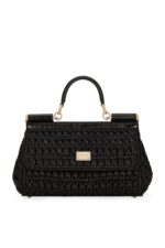 Front view of the Dolce & Gabbana Elongated Sicily handbag with top handle in vintage color