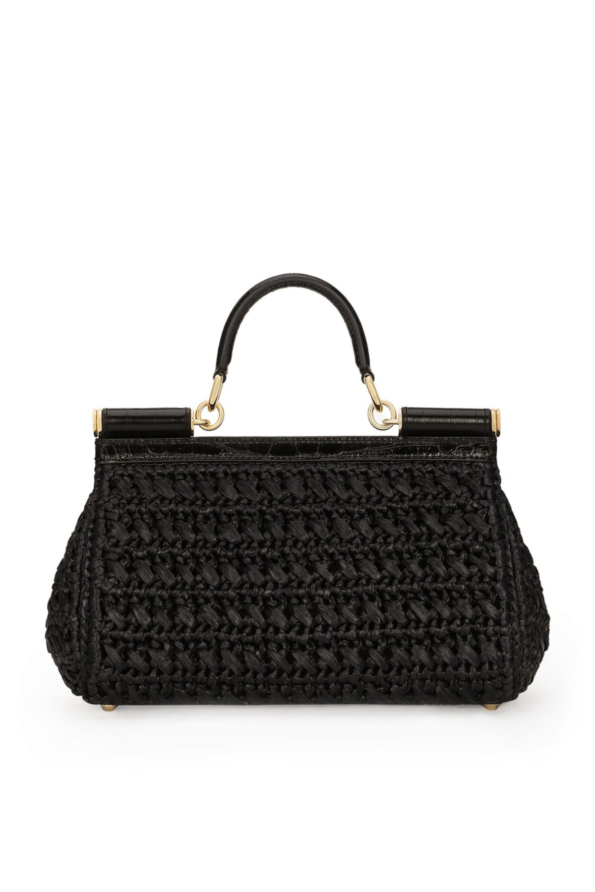 Front view of the Dolce & Gabbana Elongated Sicily handbag with top handle in vintage color