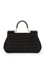 Front view of the Dolce & Gabbana Elongated Sicily handbag with top handle in vintage color