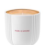 Bvlgari Allegra Fiori D’Amore rose-scented candle in a designer glass jar.