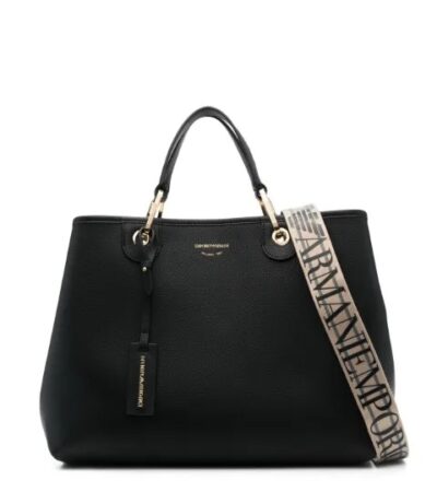 Small Emporio Armani MyEA Shopper bag in synthetic leather with top handles.