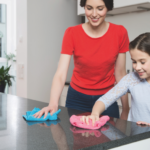 Stack of 8 colorful Vileda 100% microfibre all-purpose cleaning cloths