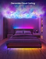 Govee 10m RGBIC Wi-Fi LED strip lights showing multiple colors on one strand