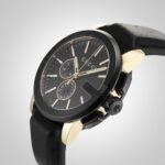 Gucci G-Chrono YA101203 black guilloché dial watch with G-shaped bezel