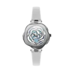 CIGA Design Denmark Rose watch with layered petal case and mother-of-pearl dial