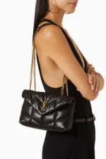 Saint Laurent Small Lou Lou Puffer Bag – Black