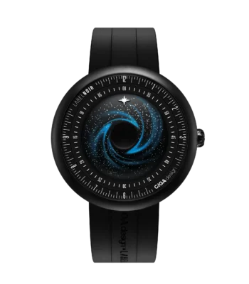 CIGA Design x Label Noir Blue Planet II Black Star watch with DLC titanium case