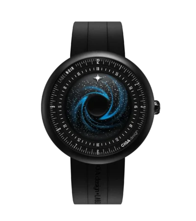 CIGA Design x Label Noir Blue Planet II Black Star watch with DLC titanium case