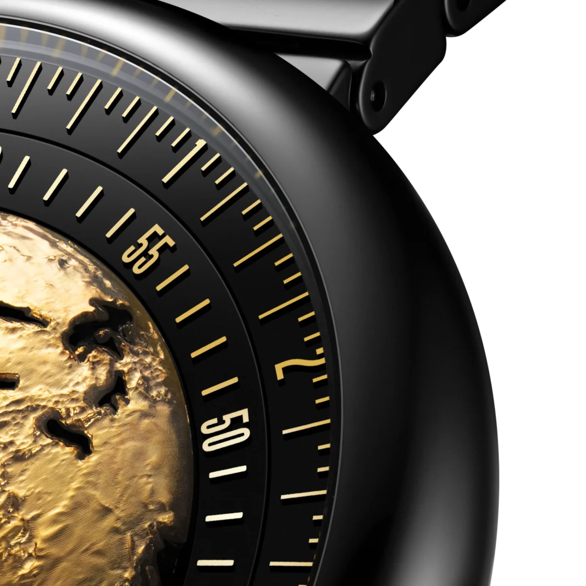 CIGA Design Blue Planet II Gilded Age watch with 24K gold earth dial and ceramic case