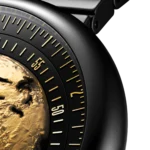 CIGA Design Blue Planet II Gilded Age watch with 24K gold earth dial and ceramic case