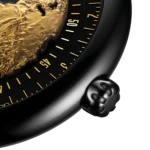 CIGA Design Blue Planet II Gilded Age watch with 24K gold earth dial and ceramic case