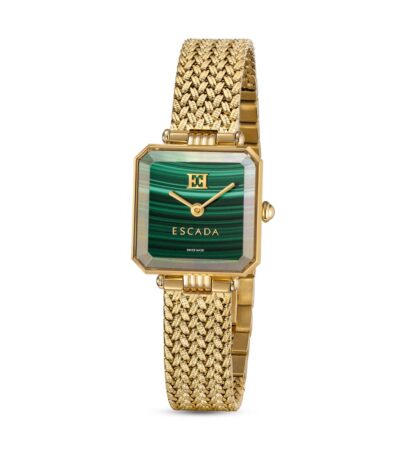 Escada Ava women's watch with green dial and gold-plated bracelet