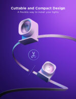 Govee H608B RGBIC 3-meter indoor string downlights glowing in multicolor