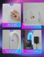 Five white metal mounting clips for Govee Neon Rope Light 2