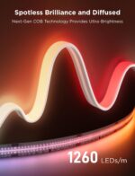 Govee 3-meter COB RGBIC LED strip light pro showing seamless multicolor lighting