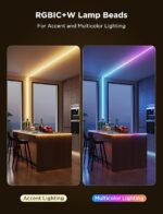 Govee 3-meter COB RGBIC LED strip light pro showing seamless multicolor lighting