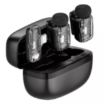 WiWU WI-WM008 Dual Wireless Lavalier Microphone with charging case and two transmitters