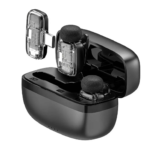 WiWU WI-WM008 Dual Wireless Lavalier Microphone with charging case and two transmitters