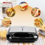 Sumo black 2-slice sandwich maker with non-stick coating and power lights