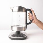 Wansa 1.7L glass and stainless steel electric tea maker with tea basket