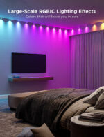Govee H608B RGBIC 3-meter indoor string downlights glowing in multicolor