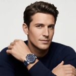 Bvlgari Aluminium 41mm chronograph watch with blue rubber strap and blue dial