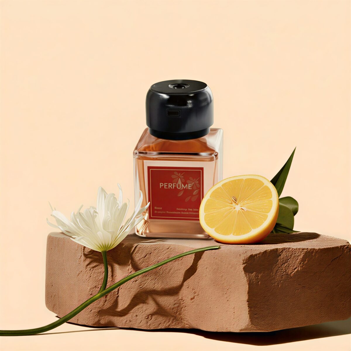 Luxury 200ml transparent glass reed diffuser with natural wood reeds