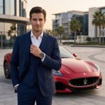 Maserati Men Potenza Watch with Black Rubber Strap and Multi-Color Case