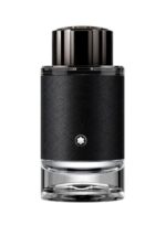 Montblanc Explorer 100ml Eau De Parfum bottle with black Saffiano leather-style wrap