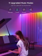 Govee 10m RGBIC Wi-Fi LED strip lights showing multiple colors on one strand