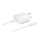 Samsung 25W PD Wall Charger Adapter with USB-C to USB-C Cable White