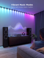 Govee H608B RGBIC 3-meter indoor string downlights glowing in multicolor