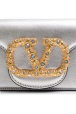 Valentino Garavani Locò Small Shoulder Bag in Silver