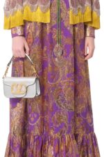 Valentino Garavani Locò Small Shoulder Bag in Silver